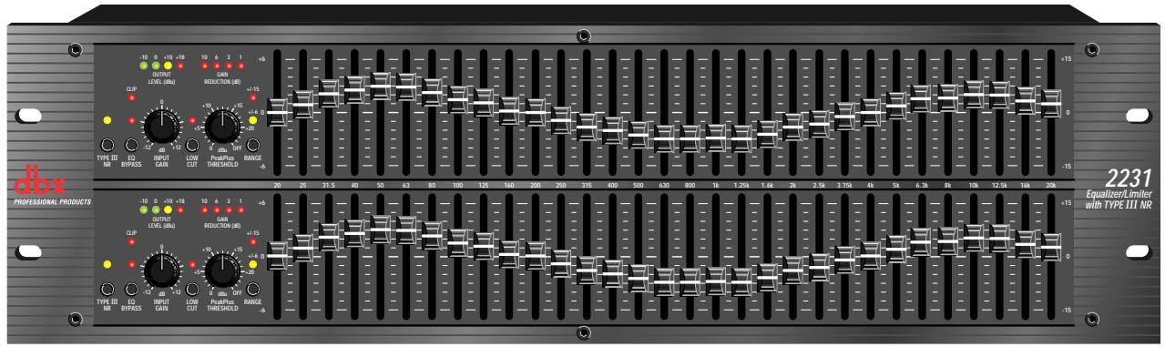 DBX 20 - Réglages - 2