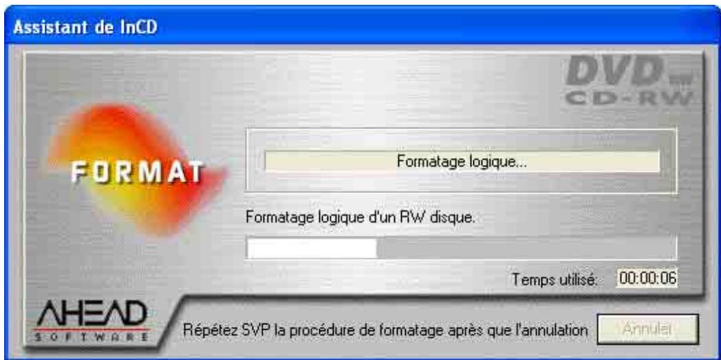 NERO INCD - Formatage de Media DVD+RW - 10