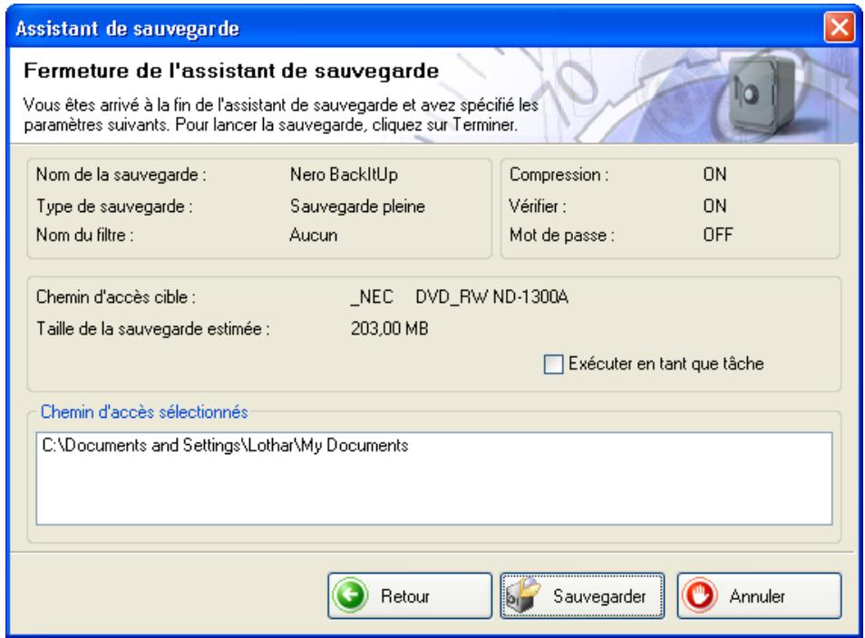 NERO BACKITUP - Création de sauvegardes - 12