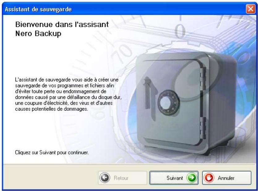 NERO BACKITUP - Création de sauvegardes - 1