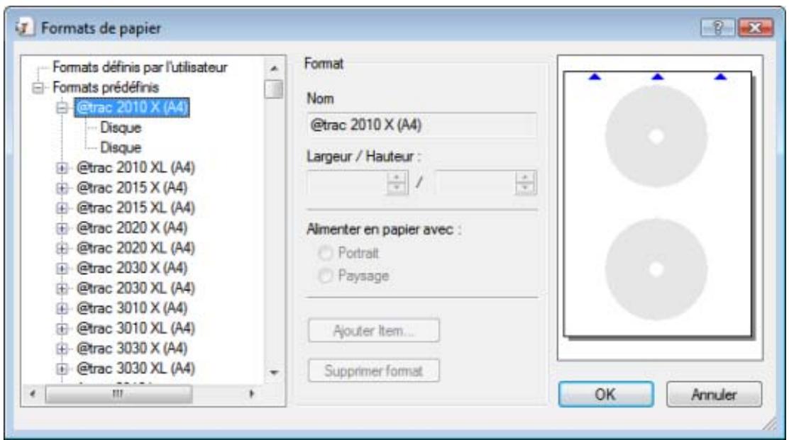 NERO COVERDESIGNER 9 - Fenêtre Formats de papier - 1