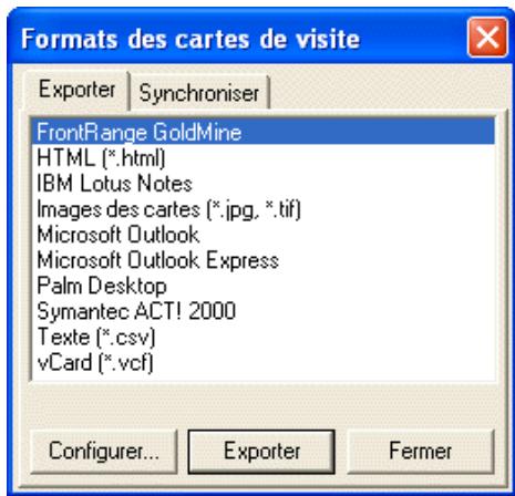 GENIUS BR600-CARDIRIS - Exporter des contacts - 2