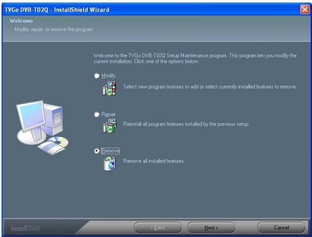 GENIUS TVGO DVB-T02Q - Chapitre 5 désinstaller votre tvgo DVB-T02Q - 2