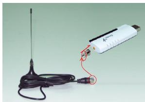 GENIUS TVGO DVB-T02Q - Étape 2. branchement de la ligne de signal d'antenne - 1