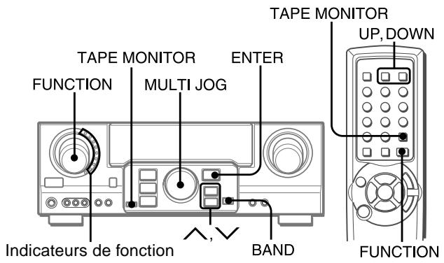 AIWA AV-S17 - Pour sélectionner le mode avec la télécommande - 1