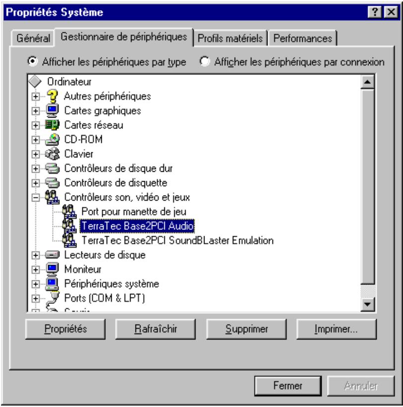 TERRATEC BASE2 PCI - Désinstallation des pilotes sous windows 95. - 5