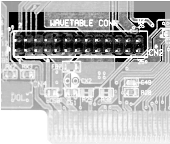 TERRATEC BASE2 PCI - Connexion d'un MODULE wavetable. - 1