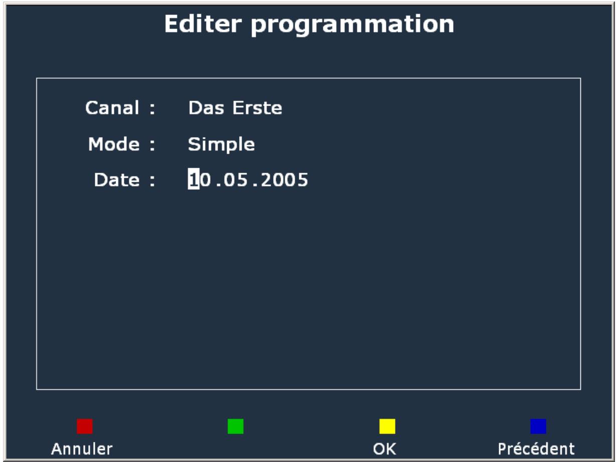 TERRATEC CINERGYDIGITAL2 SOFTWARE - Date (uniquement pour le mode simple) - 1