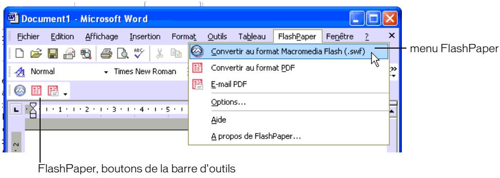MACROMEDIA FLASHPAPER 2 - Conversion de documents microsoft office - 1