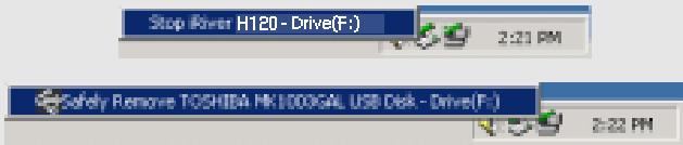IRIVER H120 - POUR DEBRANCHER LE LECTEUR DU PC HOTE - 2