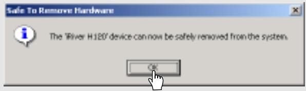 IRIVER H120 - POUR DEBRANCHER LE LECTEUR DU PC HOTE - 3