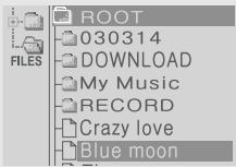 IRIVER H120 - NAVIGATION A L'AIDE DE L'ARBORESCENCE DES FICHIERS - 2