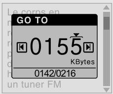 IRIVER H120 - Pour aller à une position spécifique (Utile pour de grands fichiers.) - 2