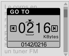 IRIVER H120 - Pour aller à une position spécifique (Utile pour de grands fichiers.) - 6