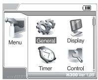 IRIVER H300 - Ouverture de l'écran du menu - 1