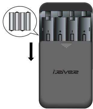 IRIVER H300 - Insertion de piles externes - 1