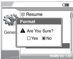 IRIVER H300 - Format - 1