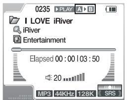 IRIVER H300 - Répéter la section - 1