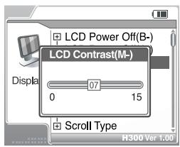 IRIVER H300 - LCD Contrast(M.):Principal - 1