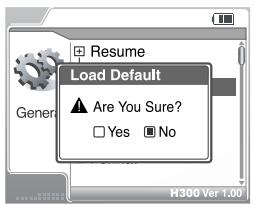 IRIVER H300 - Load Default - 1