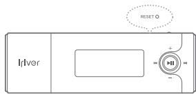 IRIVER T5 - Utilisation de la fonction RESET - 1