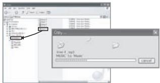 IRIVER T6 - Copier des fichiers/dossiers vers l'appareil - 1
