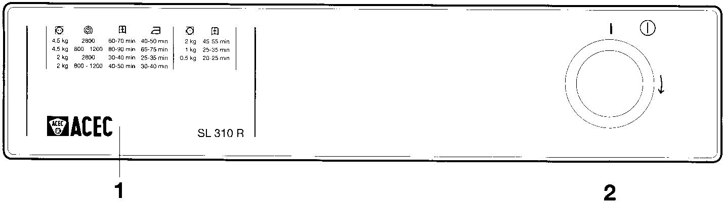 ACEC SL310R - Bandeau de commandes - 1
