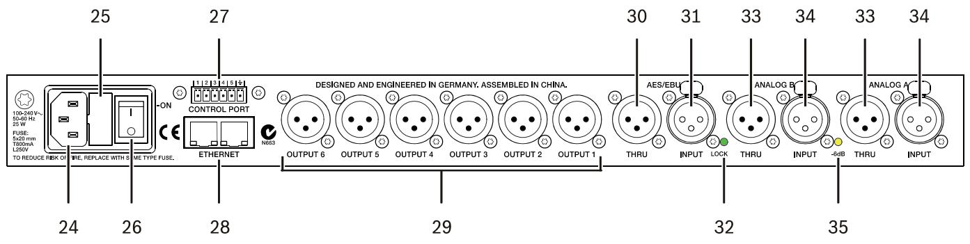 DYNACORD DSP 600 - Panneau arrête - 1
