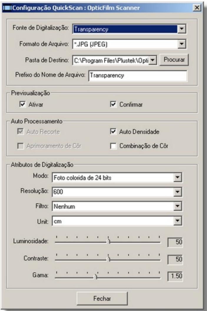 PLUSTEK OPTICFILM 7200I - Configuração QuickScan - 2