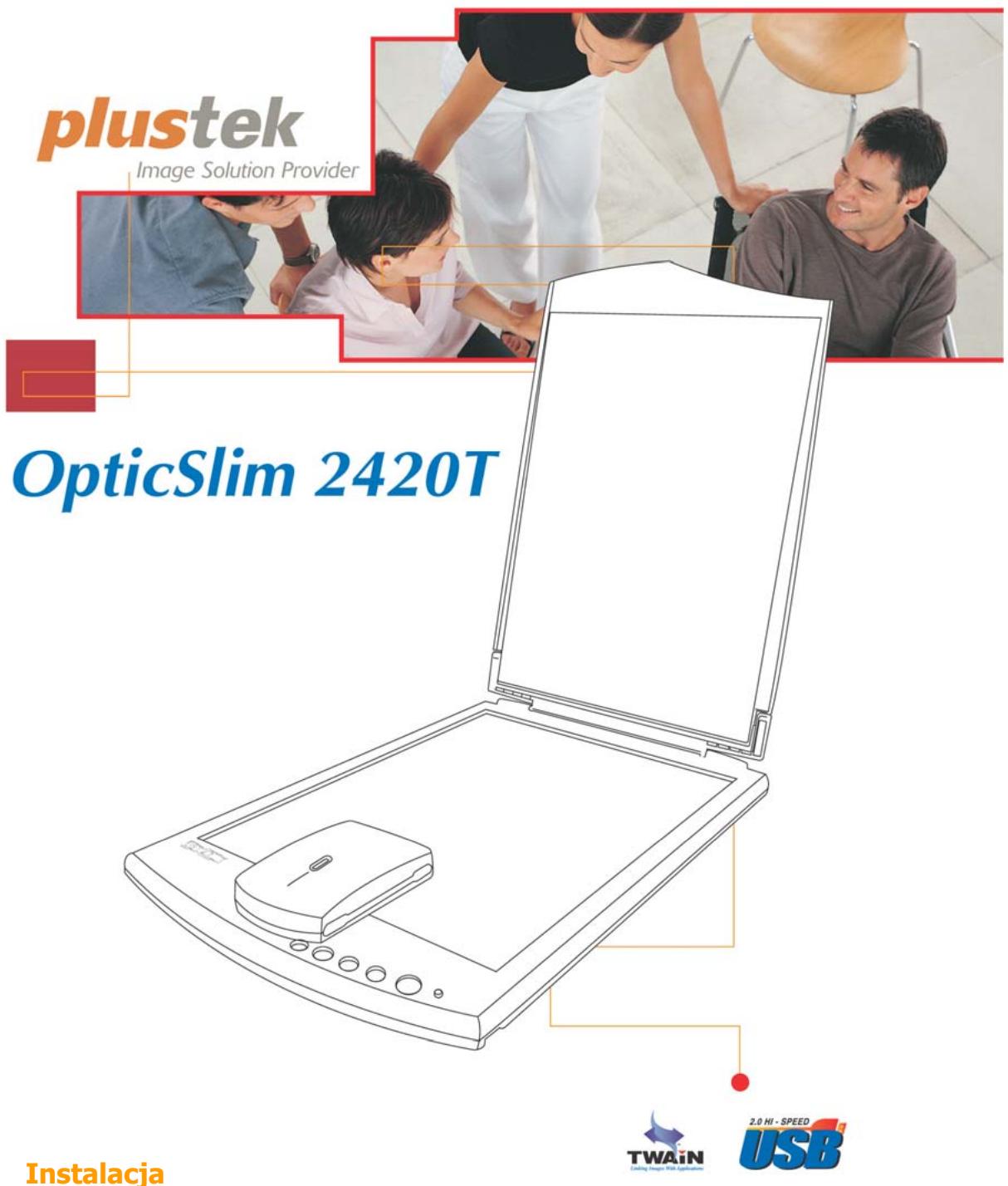 PLUSTEK OPTICSLIM 2420T - Skaner Podręcznik Uzytkownika - 1