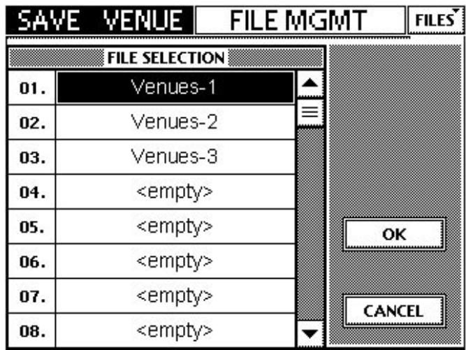 MACKIE TT24 - Chargement et sauvegarde des Venues - 2