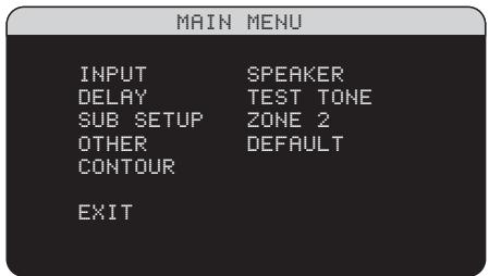 ROTEL RSX-1056 - Menu principal (main menu) - 1