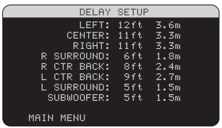ROTEL RSX-1056 - Réglage du temps de retard (delay) - 1