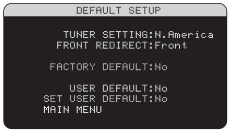 ROTEL RSX-1056 - Réglages par défaut - 1