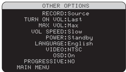 ROTEL RSX-1056 - Het menu "Other Options" - 1