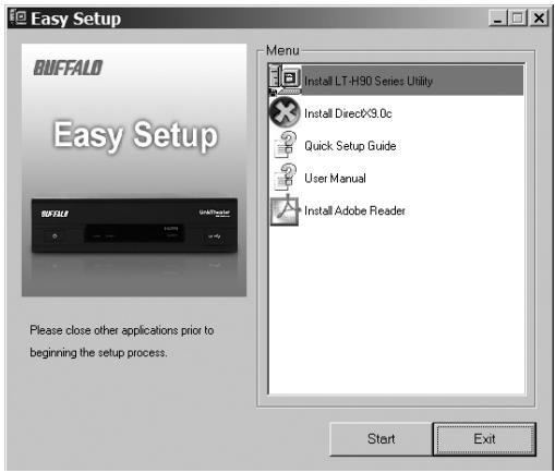 BUFFALO LT-H90WN : LINKTHEATER HIGH DEFINITION WIRELESS MEDIA PLAYER - Installing the Buffalo Media software for Windows:: - 1