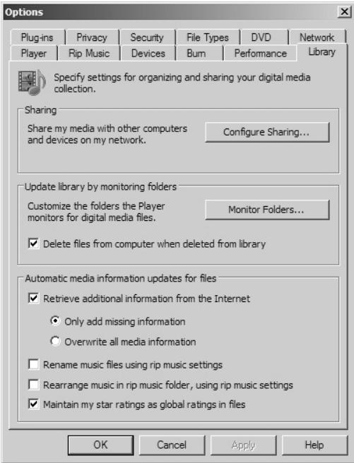 BUFFALO LT-H90WN : LINKTHEATER HIGH DEFINITION WIRELESS MEDIA PLAYER - In Windows Media Player, click Tools and choose Options. - 2