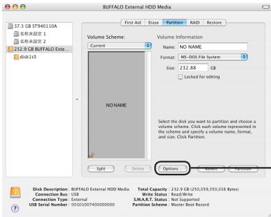 BUFFALO HD-LBU3 - Quando não for possível definir a informação do volume (apenas Mac OS X 10.4 e posterior): - 1