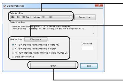 BUFFALO HD-LBU3 - ขั้นตอนการฟอร์เมต - 1