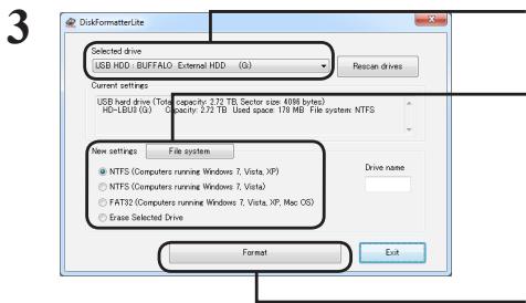 BUFFALO HD-LBU3 - Procedimentos para a formatação - 1