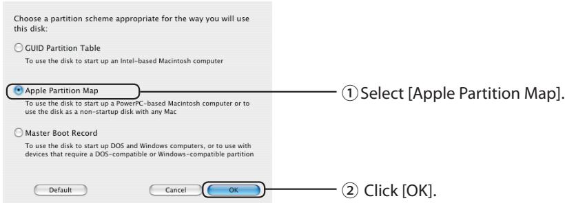 BUFFALO HD-LBU3 - Select [Apple Partition Map]. - 1