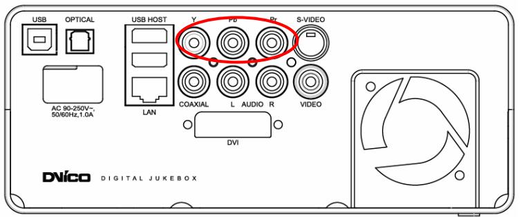 TVIX M-4000P - Connexion à une sortie composante séparée - 1