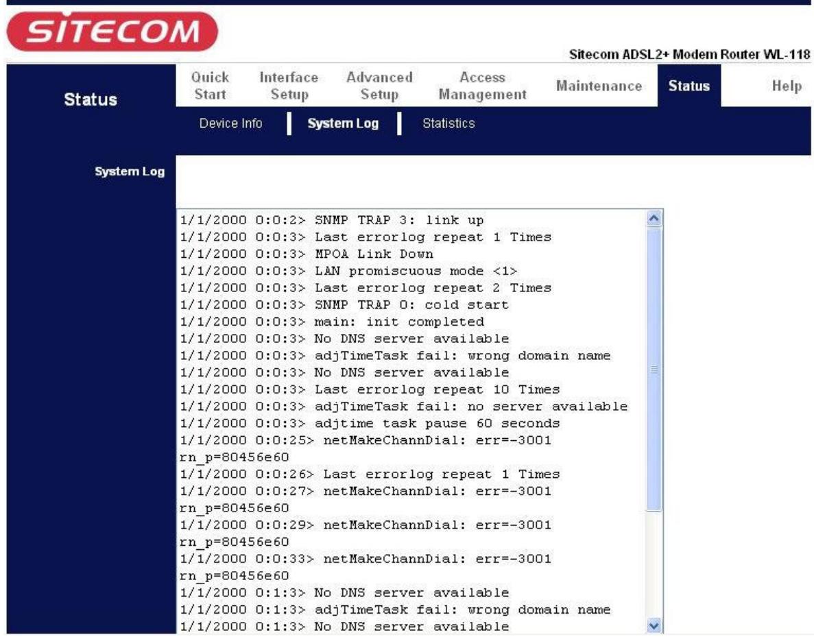 SITECOM WL-155 - System Log - 1