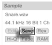 ABLETON LIVE 7 - Sauvegarde des réglages par défaut du clip avec l'échantillon - 1
