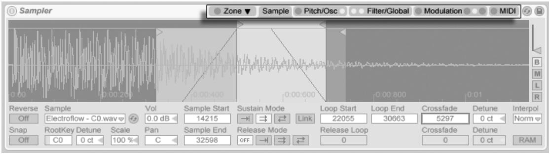 ABLETON LIVE 7 - Onglets de Sampler - 1