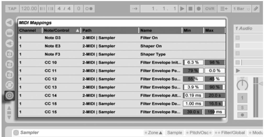 ABLETON LIVE 7 - Le navigateur d'affectations - 1