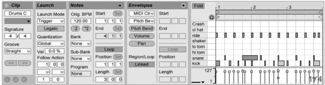ABLETON LIVE 7 - Fenêtre Clip - 6