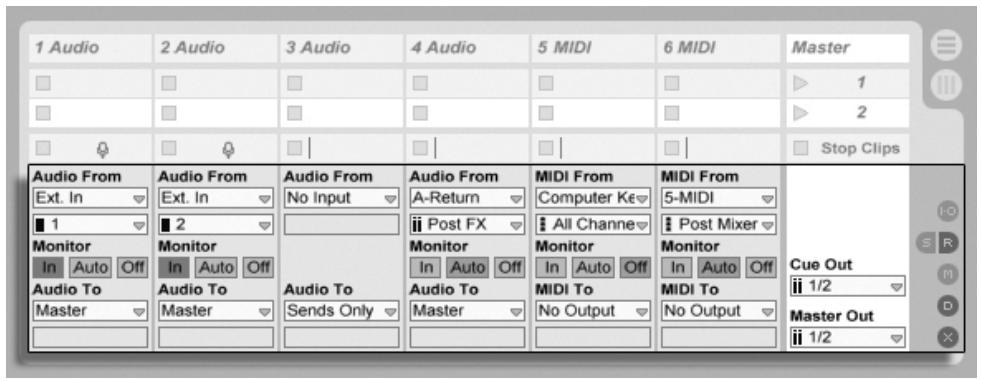 ABLETON LIVE 7 - Routage et entrées/sorties - 1