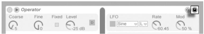 ABLETON LIVE 7 - Sauvegarde de preset - 1