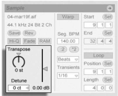 ABLETON LIVE 7 - Hauteur (Pitch) et gain de clip - 1